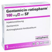 GENTAMICIN-ratiopharm 160 mg/2 ml Inj.-Lsg.SF Amp. 5X2 ml