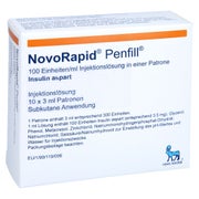 NOVORAPID Penfill 100 E/ml Inj.-Lsg.i.e.Patrone 10X3 ml