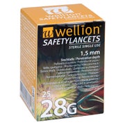 Wellion Safetylancets 28 G Sicherheitsei 25 St