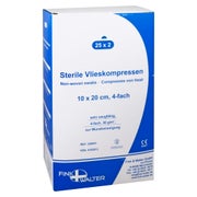 Vlieskompressen Steril 10x20 cm 4fach 25X2 St