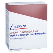 CLEXANE 2.000 I.E. 20mg/0,2ml ILO F.Sp.+Sich-Sys. 10 St
