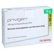 PRIVIGEN 10% Lösung 3x10 g Infusionslösung Dsfl. 3X100 ml