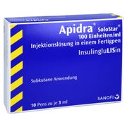 APIDRA 100 E/ml SoloStar 10X3 ml
