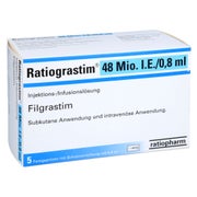 RATIOGRASTIM 48 Mio.I.E./0,8 ml Inj./Inf.L.i.FS SV 5 St