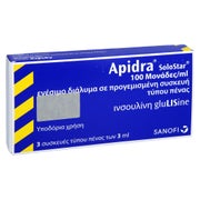 APIDRA 100 E/ml SoloStar Inj.-Lsg.i.e.Fertigpen 3X3 ml