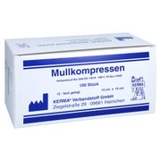 Mullkompressen 10x10 cm unsteril 12fach 100 St