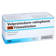 VALPROINSÄURE-ratiopharm 300 magensaftres.Filmtab. 200 St