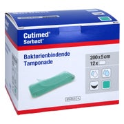 Produktabbildung: Cutimed Sorbact Tamponaden 5x200 cm 12 St