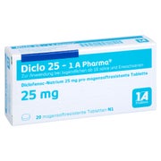 DICLO 25-1A Pharma magensaftresistente Tabletten 20 St