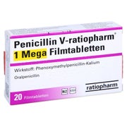 PENICILLIN V-ratiopharm 1 Mega Filmtabletten 20 St