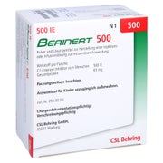 BERINERT 500 I.E. Plv.u.Lsm.z.H.e.Inj.-/Inf.-Lsg. 1 St