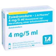 ZOLEDRONSÄURE-1A Pharma 4 mg/5 ml Konz.z.H.Inf.L. 1 St