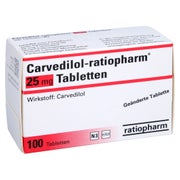 Carvedilol-ratiopharm 25 mg Tabletten 100 St