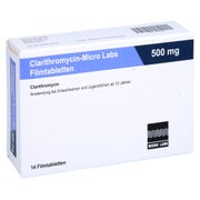 CLARITHROMYCIN Micro Labs 500 mg Filmtabletten 14 St