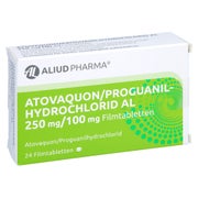 Produktabbildung: ATOVAQUON/Proguanilhydrochlorid AL 250mg/100mg FTA 24 St