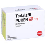 Produktabbildung: Tadalafil Puren 20 mg Filmtabletten 12 St