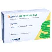 ZARZIO 30 Mio.E./0,5 ml Inj./Inf.-Lsg.i.e.Fert.-S. 5 St