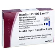 INSULIN LISPRO Sanofi 100 E/ml Durchstechflasche 5X10 ml 5X10 ml