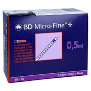 BD Micro-fine+ Insulinspr.0,5 ml U100 0, 100 St