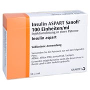 INSULIN ASPART Sanofi 100 E/ml Patrone 10X3 ml 10X3 ml