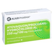 Produktabbildung: ATOVAQUON/Proguanilhydrochlorid AL 250mg/100mg FTA 36 St