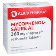 MYCOPHENOLSÄURE AL 360 mg magensaftres.Tabletten 250 St