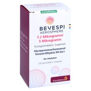 BEVESPI Aerosphere 7,2 µg/5 µg Dru.Gasinh.120Hub 1 St