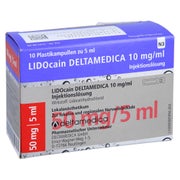 LIDOCAIN DELTAMEDICA 10 mg/ml Inj.-Lsg.Plastikamp. 10X5 ml