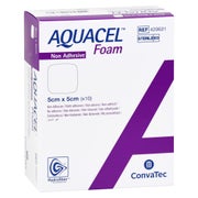 Aquacel Foam Nicht adhäsiv 5x5 cm Verban 10 St