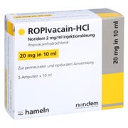 ROPIVACAIN-HCl Noridem 2 mg/ml Injektionslsg. 5X10 ml
