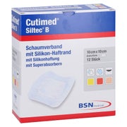 Produktabbildung: Cutimed Siltec B Schaumverb.10x10 cm m.H 12 St
