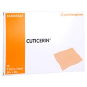 Produktabbildung: Cuticerin 7,5x7,5 cm Gaze m.Salbenbeschi 10 St