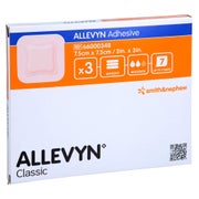 Allevyn Adhesive 7,5x7,5 cm haftende Wun 3 St