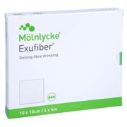 Exufiber 10x10 Cm Gel-faserverband 10 St