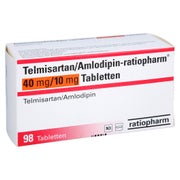 TELMISARTAN/Amlodipin-ratiopharm 40 mg/10 mg Tabl. 98 St