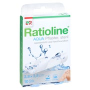 Ratioline Aqua Pflaster 3,8x3,8 Cm Steril 10 St