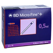 BD Micro-fine+ Insulinspr.0,5 ml U100 8 100X0,5 ml