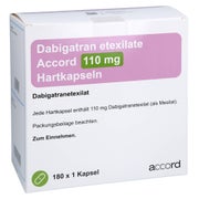 Dabigatran Etexilate Accord 110 mg Hartk 180X1 St
