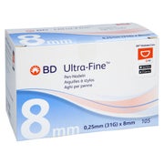 BD Ultra-fine Pen-nadeln 8 mm 31 G 0,25 105 St