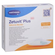 Zetuvit Plus Silicone Border Steril 12,5x12,5 Cm 10 St