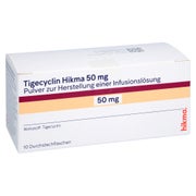 Tigecyclin Hikma 50 Mg Plv.z.herstell.e.inf.-lsg. 10 St