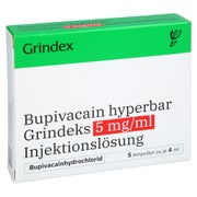 Bupivacain Hyperbar Grindeks 5mg/ml Inj.l.20mg/4ml 5X4 ml