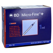 Bd Micro-fine+ Insulinspr.1 Ml U100 12.7 Mm 100X1 ml