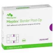 Mepilex Border Post-op Verband Haftend 6x8 Cm 10 St