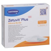 Zetuvit Plus Silicone Border Steril 12,5x12,5 Cm 10 St