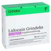 Lidocain Grindeks 10 Mg/ml Injektionslösung Amp. 10X5 ml