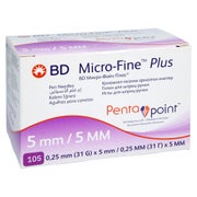 Bd Micro-fine Plus Pen-nadeln 0.25x5 Mm 105 St
