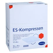 Produktabbildung: Es-kompressen Steril 10x10 Cm 8fach 25X2 St