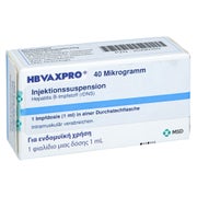 Hbvaxpro 40 µg Inj.-susp.i.e.fläschchen 1 St